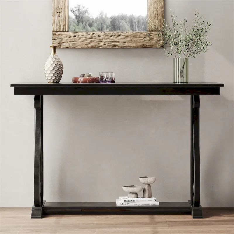 48 Inch Rustic Farmhouse Entryway Console Table