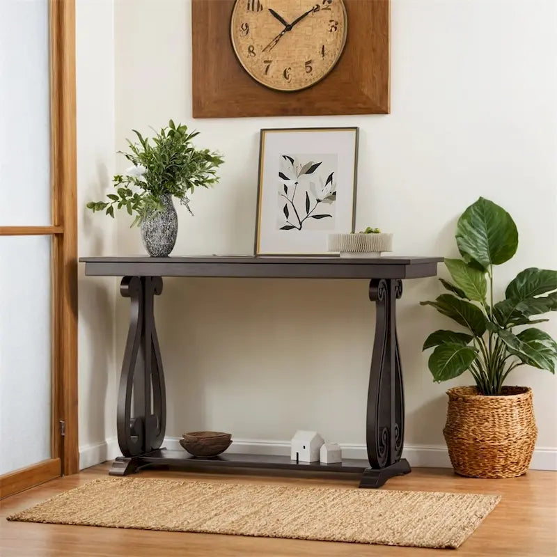48 Inch Rustic Farmhouse Entryway Console Table