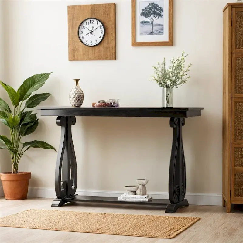 48 Inch Rustic Farmhouse Entryway Console Table