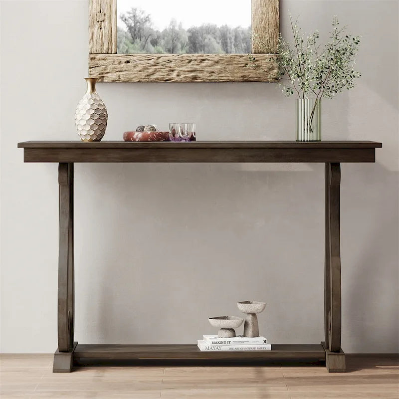 48 Inch Rustic Farmhouse Entryway Console Table