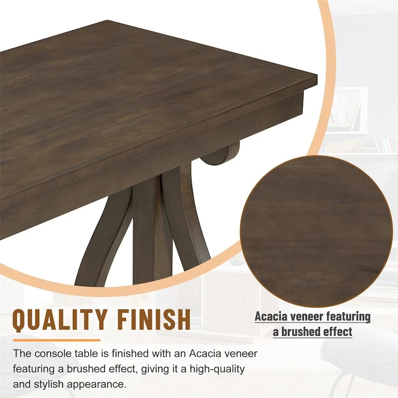 48 Inch Rustic Farmhouse Entryway Console Table