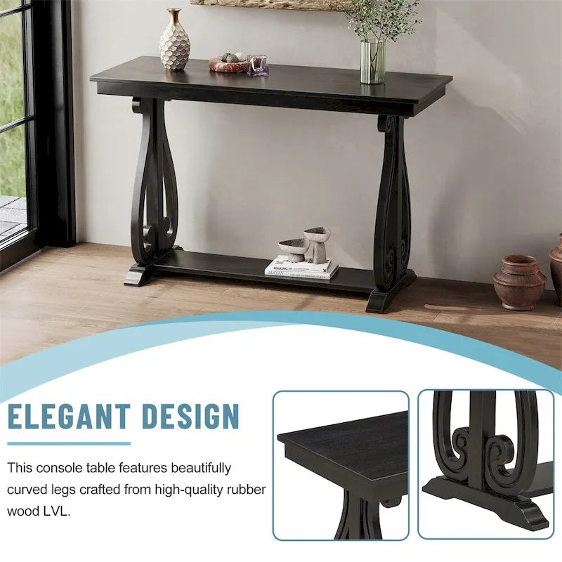 48 Inch Rustic Farmhouse Entryway Console Table