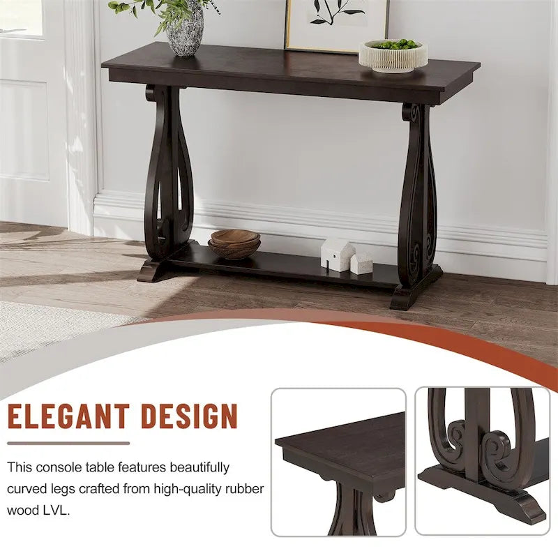 48 Inch Rustic Farmhouse Entryway Console Table