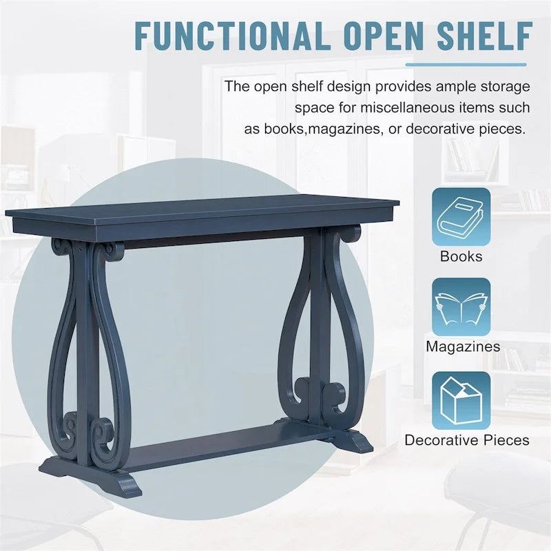 48 Inch Rustic Farmhouse Entryway Console Table