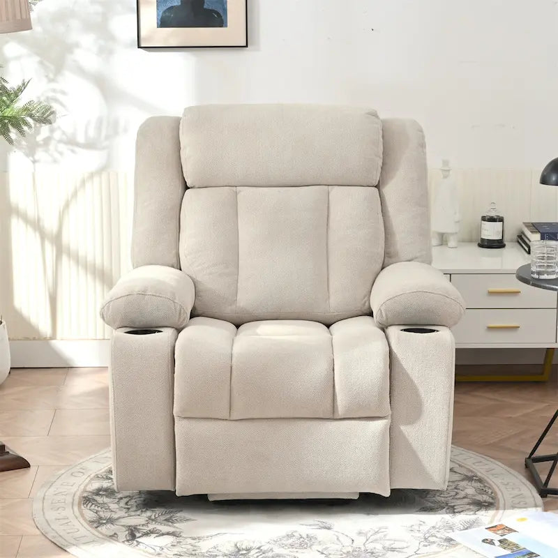 Power Lift Recliner Chair for Elderly with Extended Footrest and Cup Holders