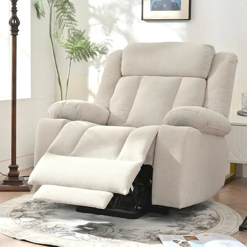 Power Lift Recliner Chair for Elderly with Extended Footrest and Cup Holders