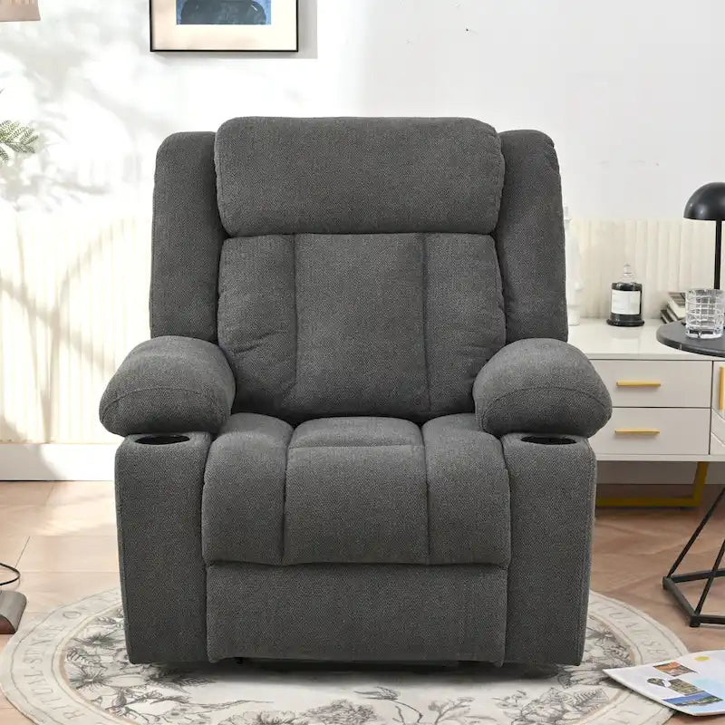Power Lift Recliner Chair for Elderly with Extended Footrest and Cup Holders