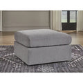 Dark Gray Oversized Accent Ottoman for Living Room