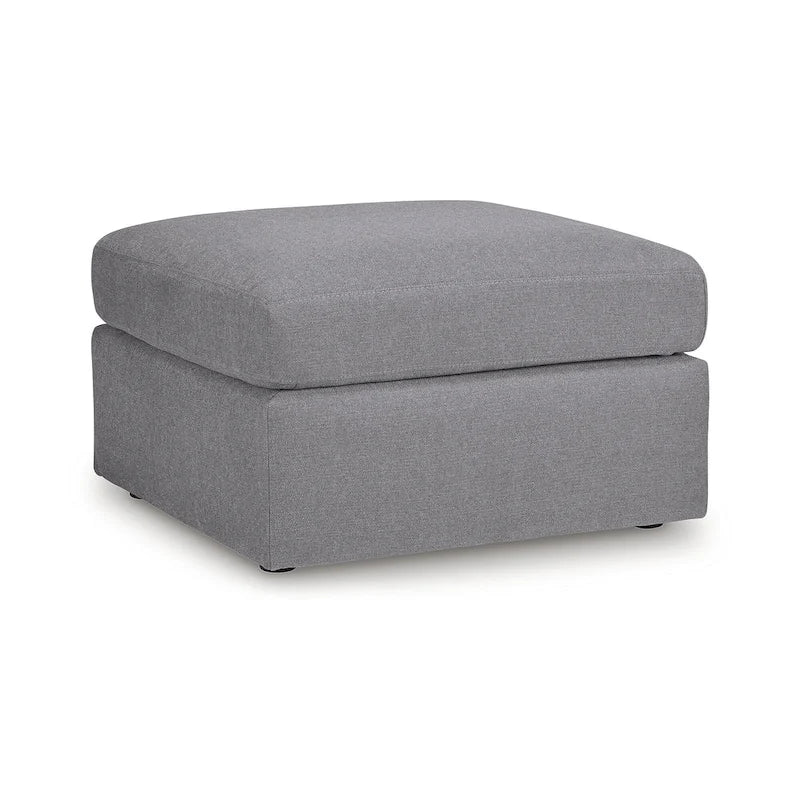 Dark Gray Oversized Accent Ottoman for Living Room