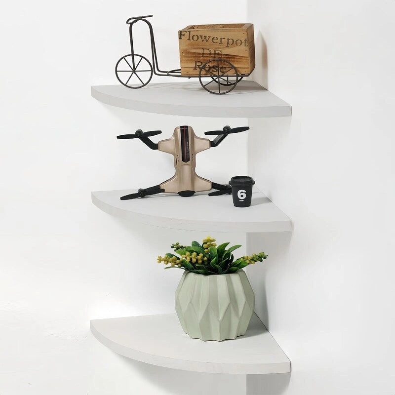 Corner Wall Shelves for Storage and Display - 10x10 inch