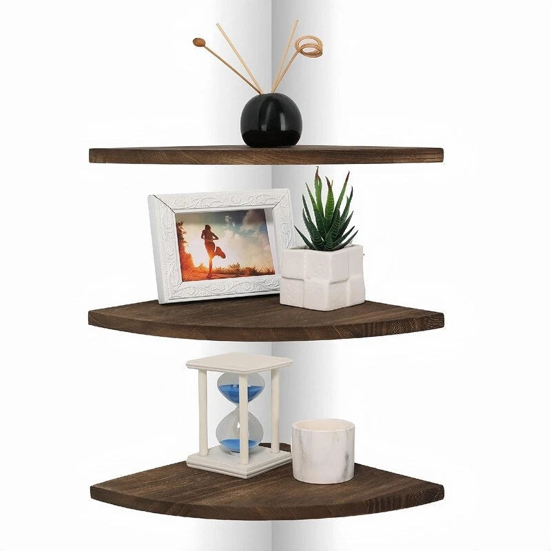 Corner Wall Shelves for Storage and Display - 10x10 inch
