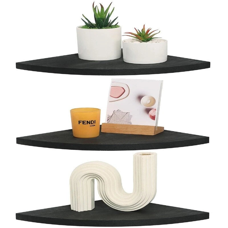 Corner Wall Shelves for Storage and Display - 10x10 inch
