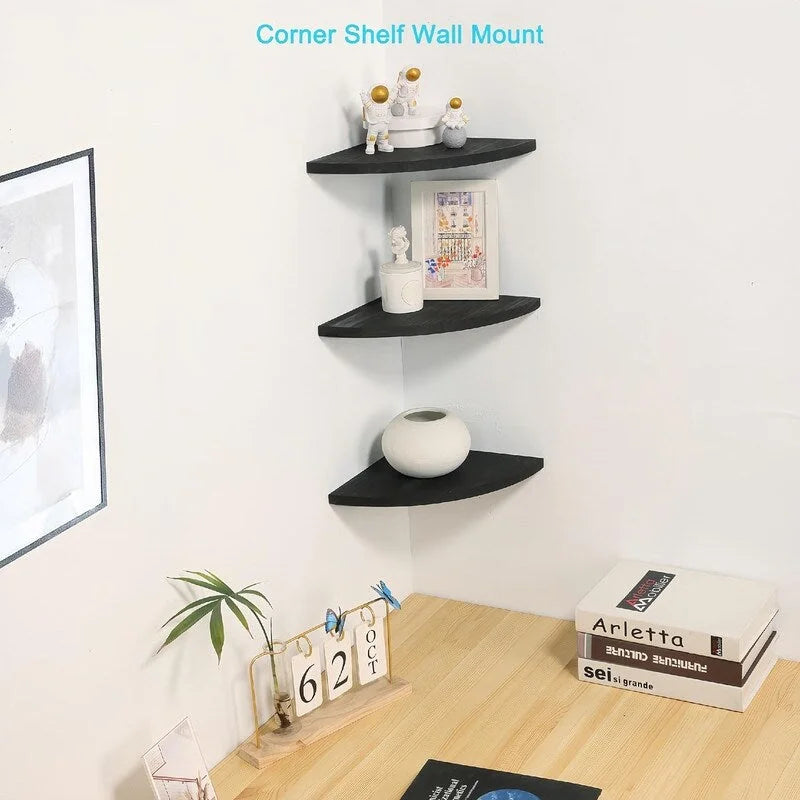 Corner Wall Shelves for Storage and Display - 10x10 inch
