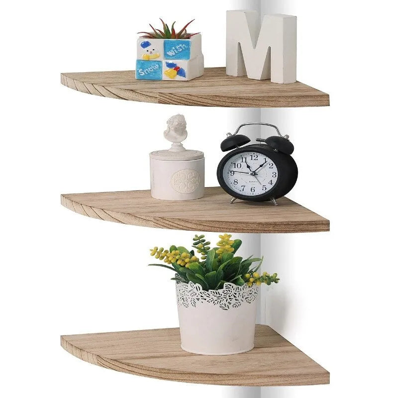 Corner Wall Shelves for Storage and Display - 10x10 inch