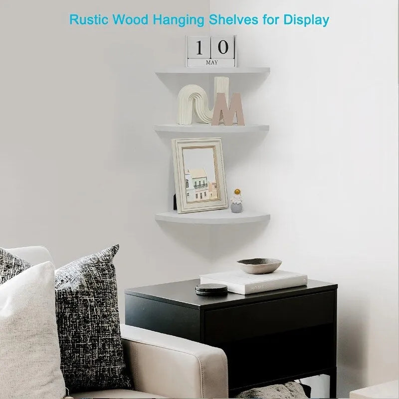 Corner Wall Shelves for Storage and Display - 10x10 inch
