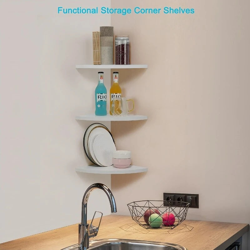 Corner Wall Shelves for Storage and Display - 10x10 inch
