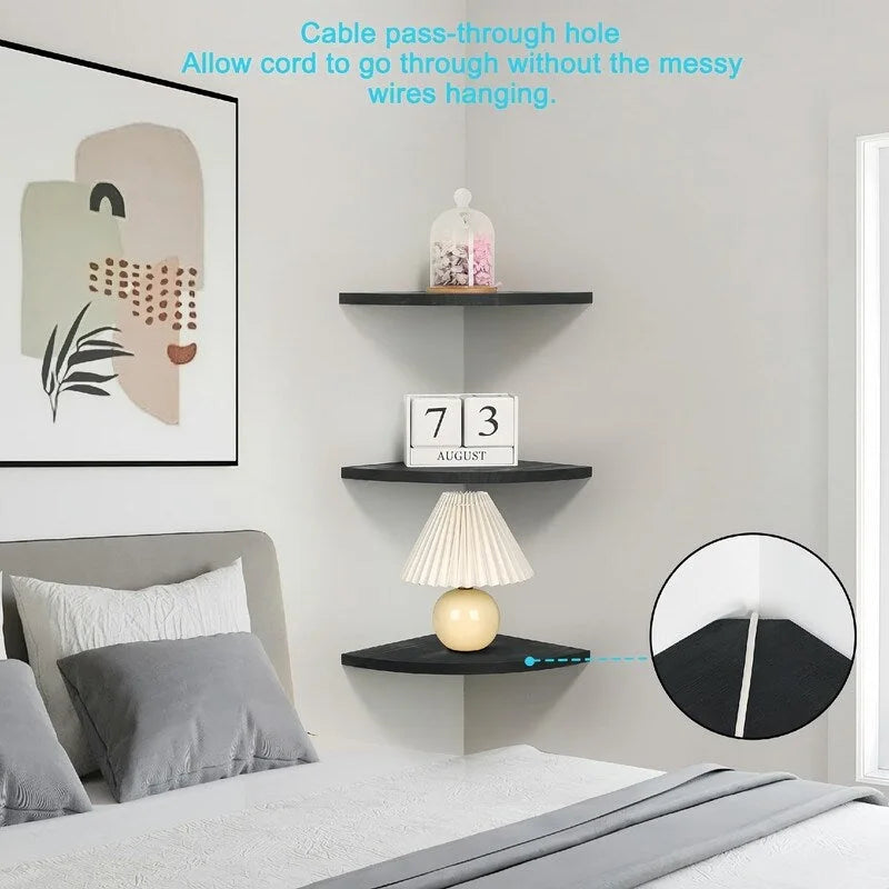 Corner Wall Shelves for Storage and Display - 10x10 inch