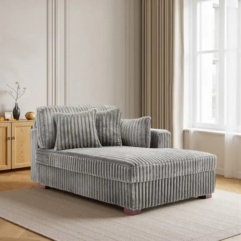Oversized Right-Facing Chaise Lounge Sofa for Living Room