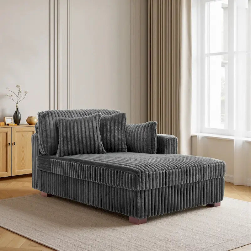 Oversized Right-Facing Chaise Lounge Sofa for Living Room