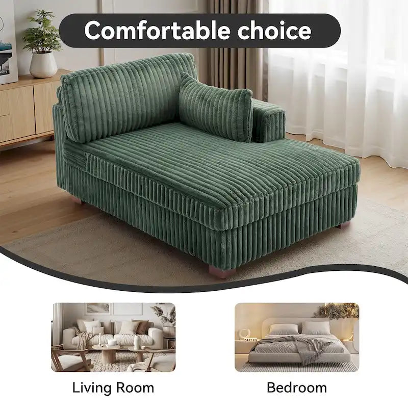 Oversized Right-Facing Chaise Lounge Sofa for Living Room