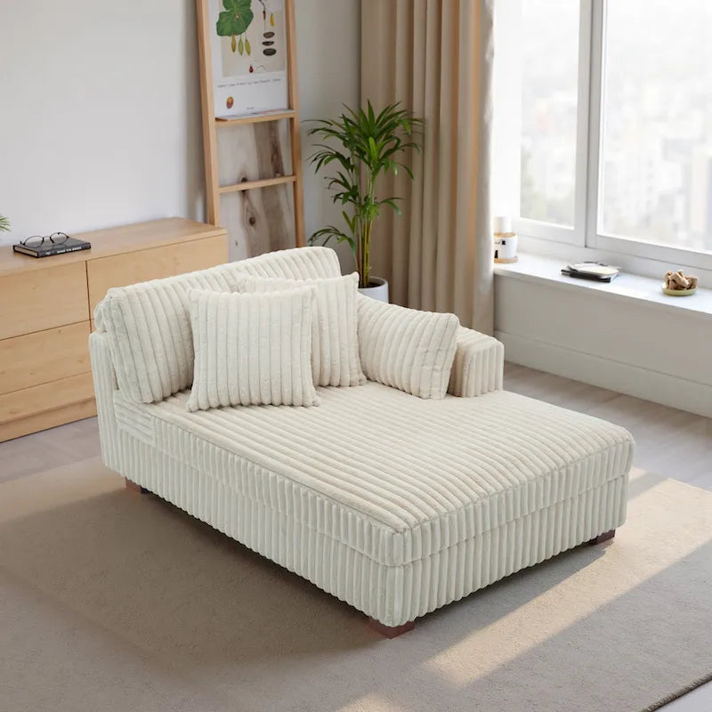 Oversized Right-Facing Chaise Lounge Sofa for Living Room