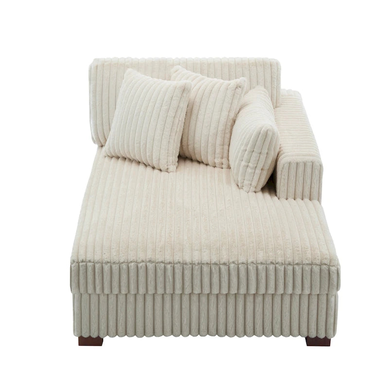 Oversized Right-Facing Chaise Lounge Sofa for Living Room