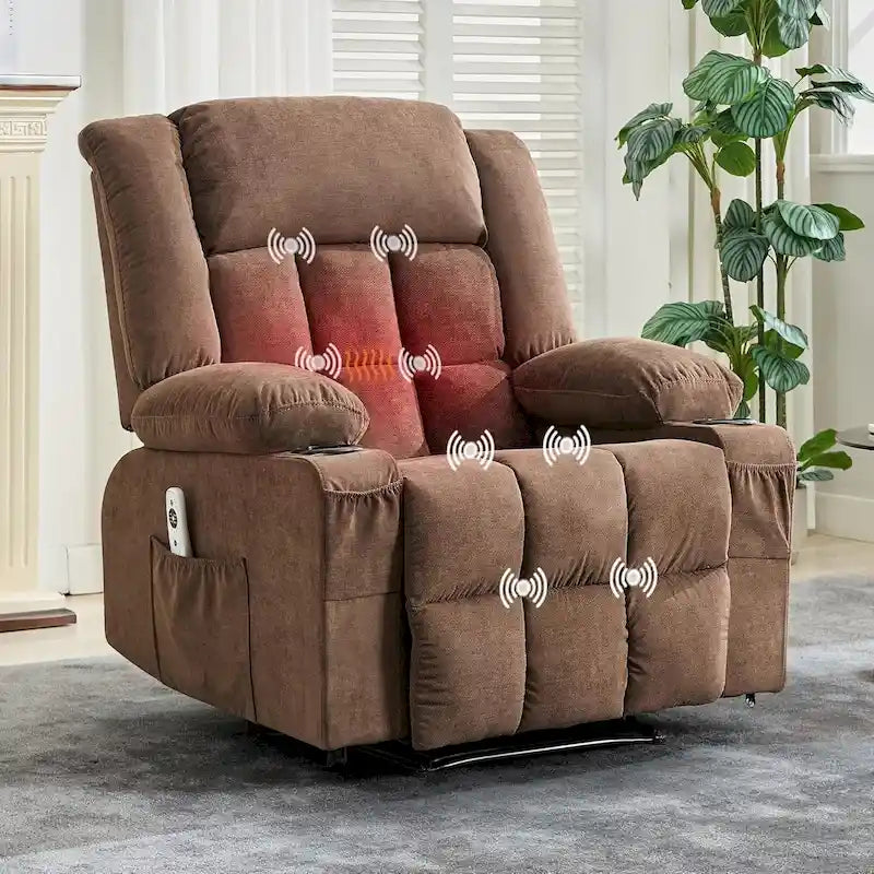 Remote Control Recliner Chair with Heat and Massage Function