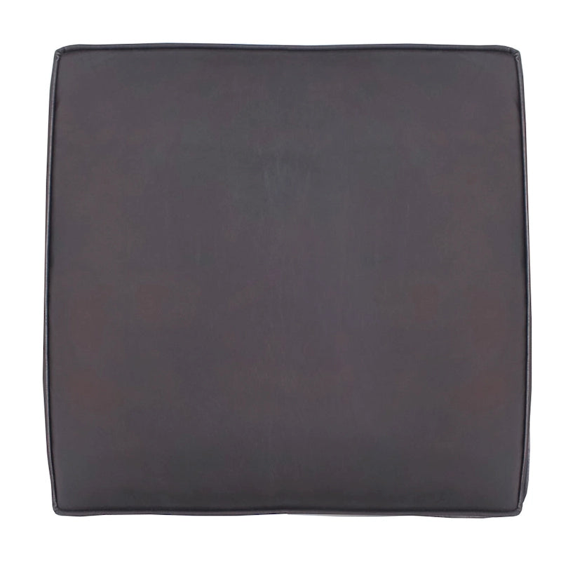 Handcrafted Mango Wood Accent Chair with Buffalo Leather Cushions
