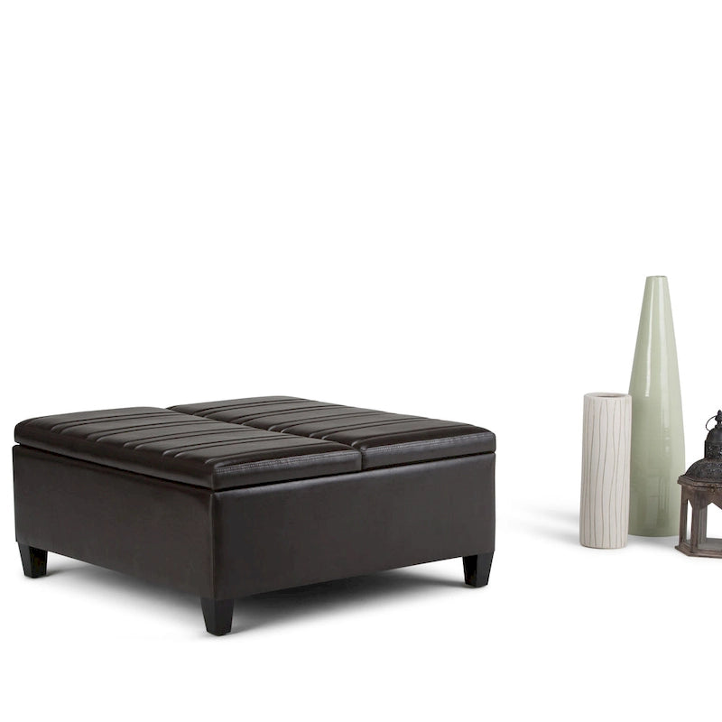 WYNDENHALL Tyler 36 inch Wide Contemporary Square Table Ottoman
