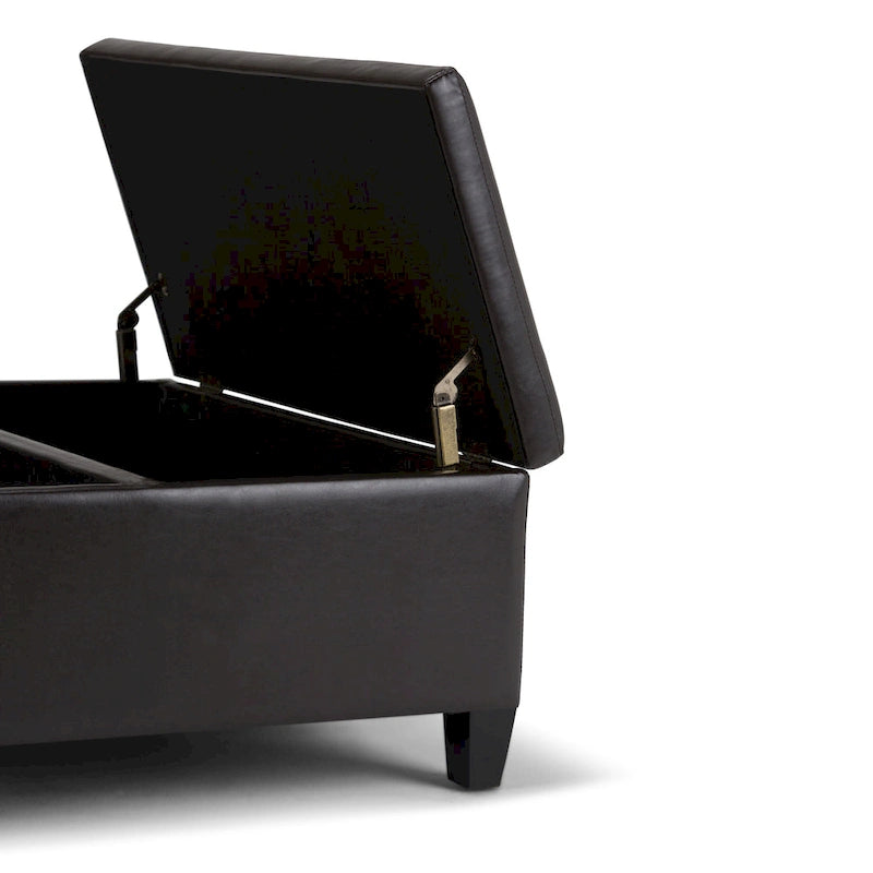 36 Inch Wide Square Storage Ottoman Coffee Table