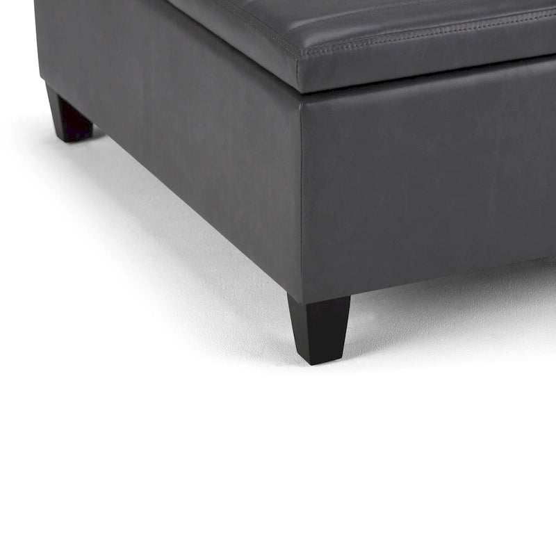 36 Inch Wide Square Storage Ottoman Coffee Table
