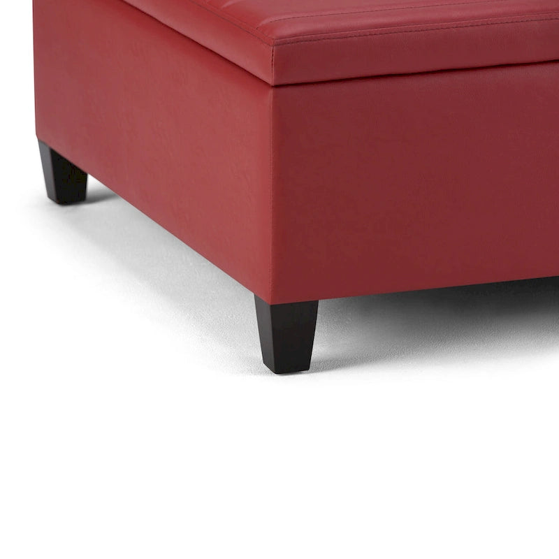 36 Inch Wide Square Storage Ottoman Coffee Table