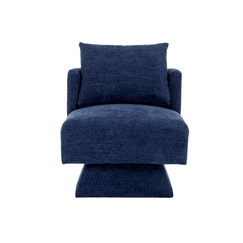 Chenille 360-Degree Swivel Accent Chair for Living Room or Bedroom