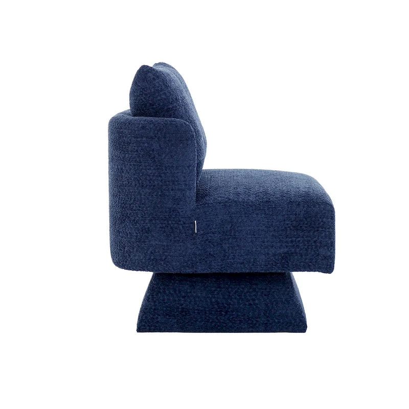 Chenille 360-Degree Swivel Accent Chair for Living Room or Bedroom