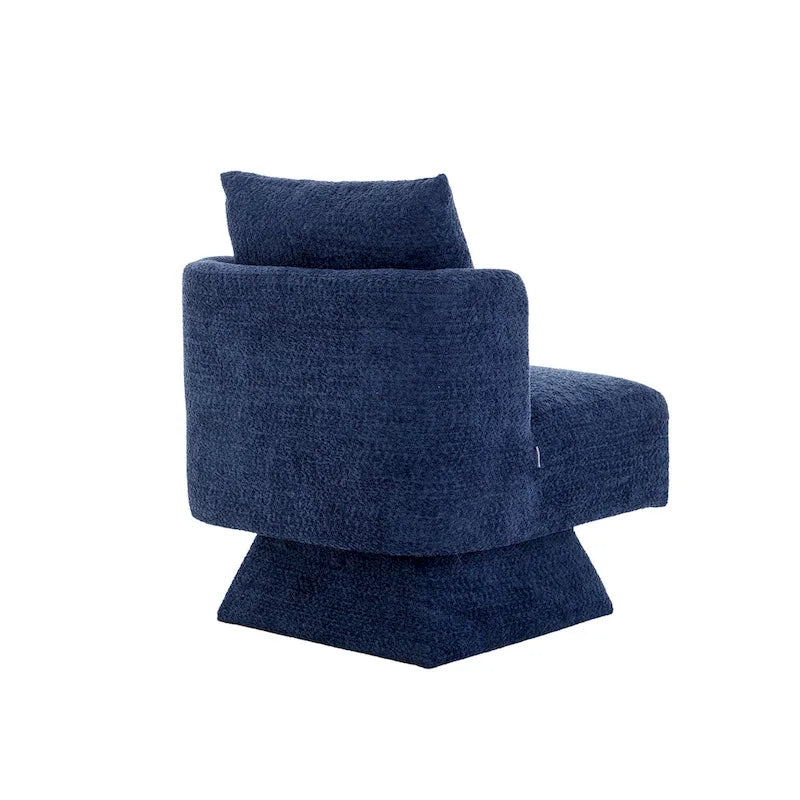 Chenille 360-Degree Swivel Accent Chair for Living Room or Bedroom
