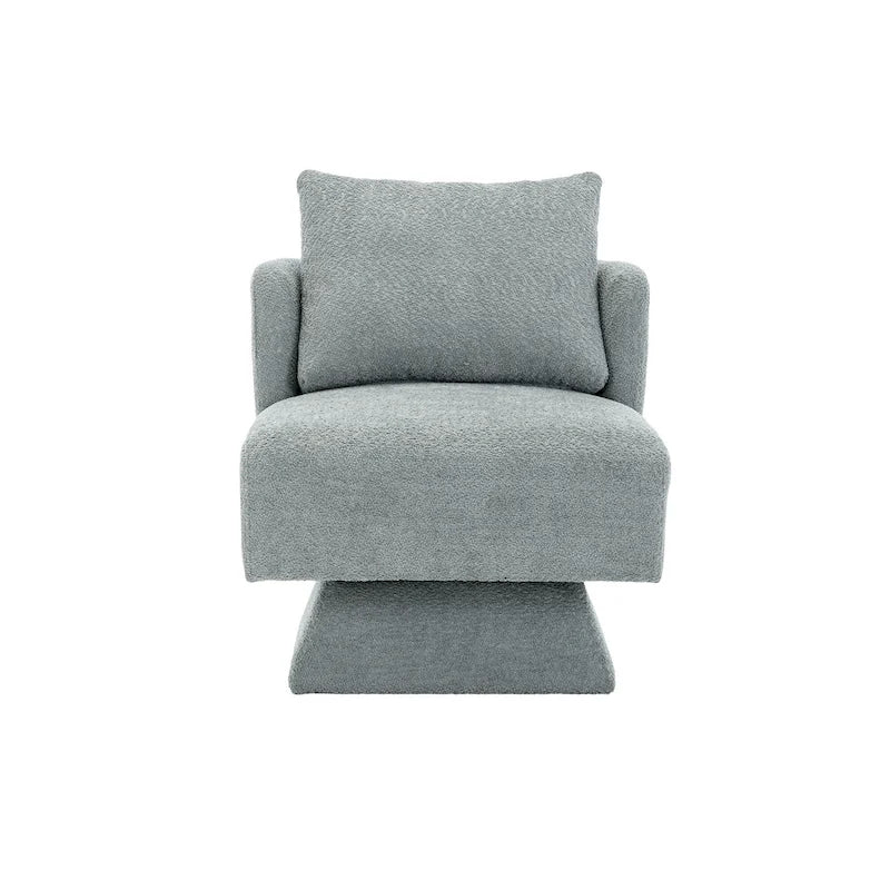 Chenille 360-Degree Swivel Accent Chair for Living Room or Bedroom