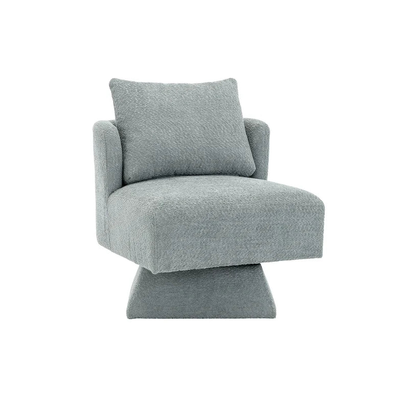 Chenille 360-Degree Swivel Accent Chair for Living Room or Bedroom