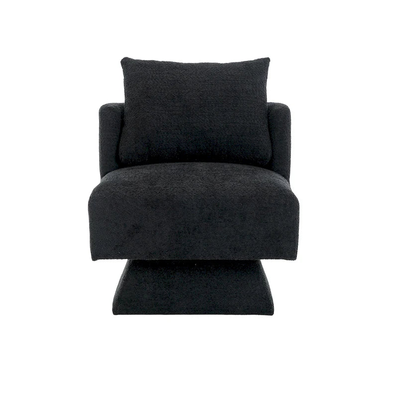 Chenille 360-Degree Swivel Accent Chair for Living Room or Bedroom