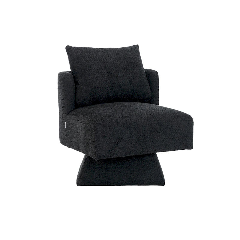 Chenille 360-Degree Swivel Accent Chair for Living Room or Bedroom