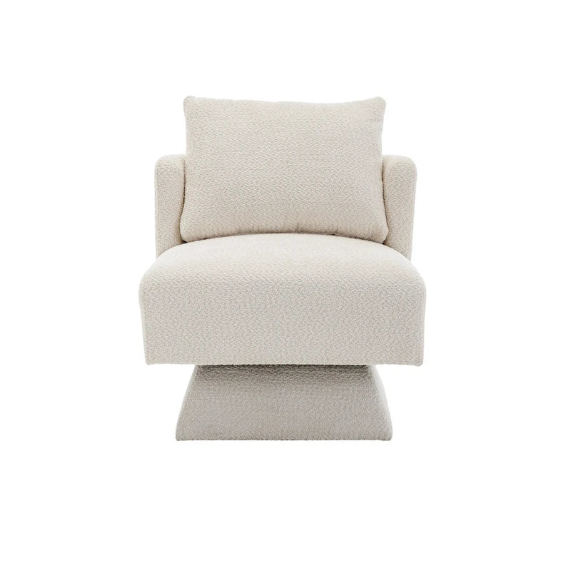 Chenille 360-Degree Swivel Accent Chair for Living Room or Bedroom