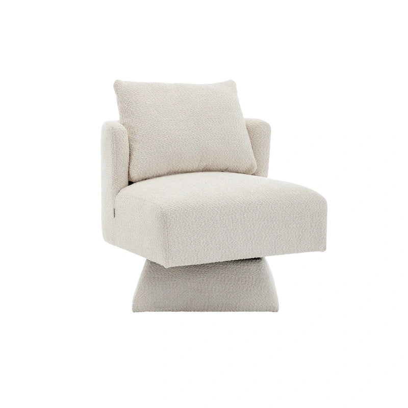 Chenille 360-Degree Swivel Accent Chair for Living Room or Bedroom