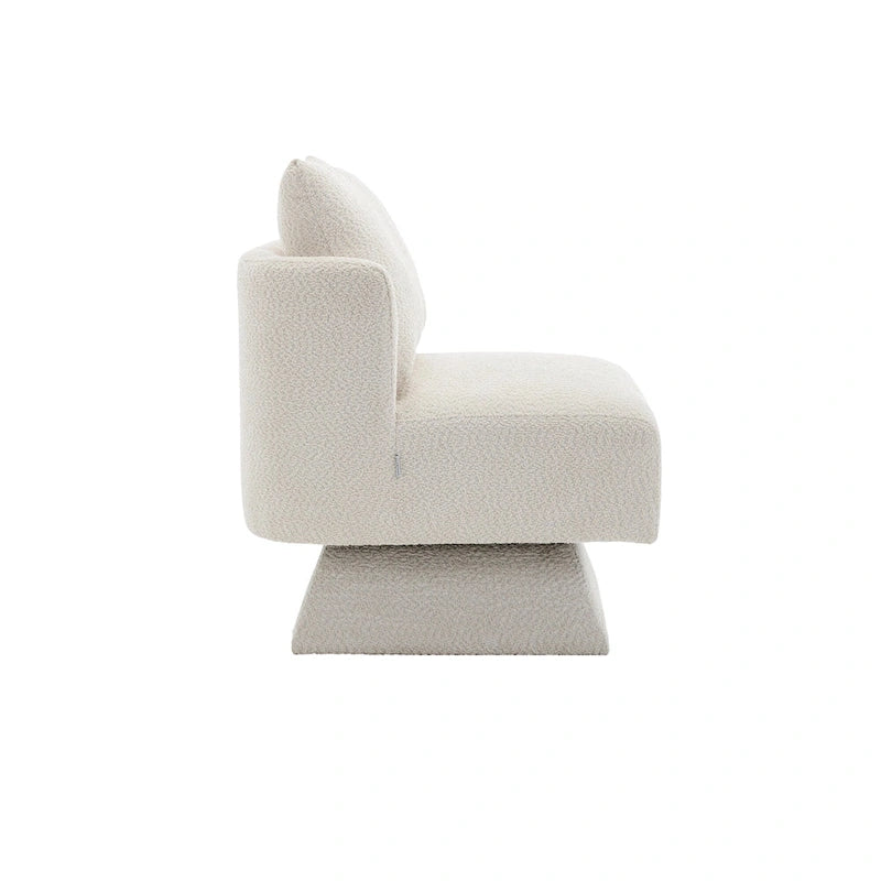 Chenille 360-Degree Swivel Accent Chair for Living Room or Bedroom