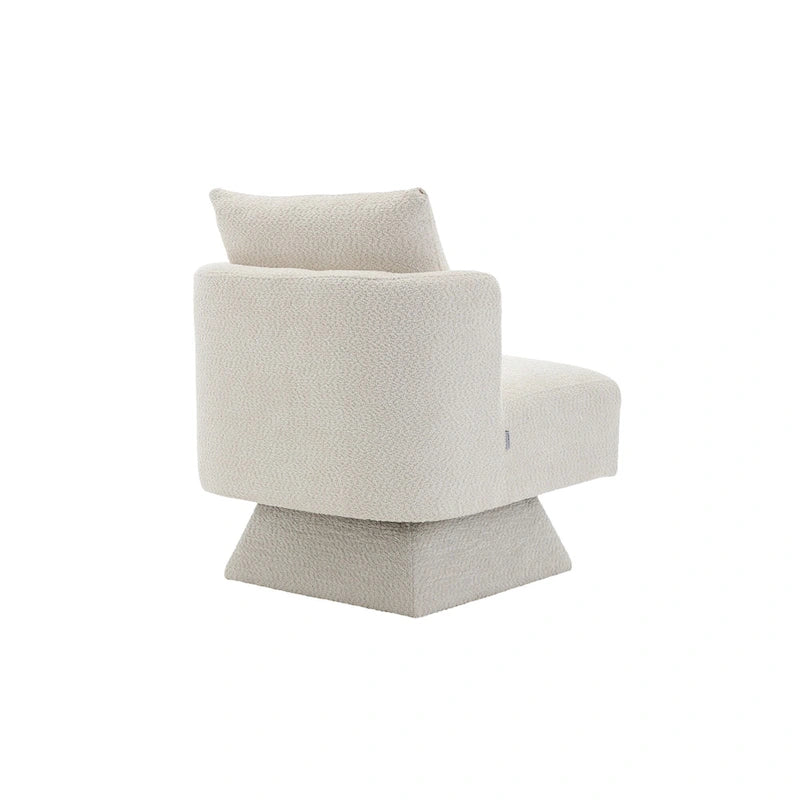 Chenille 360-Degree Swivel Accent Chair for Living Room or Bedroom