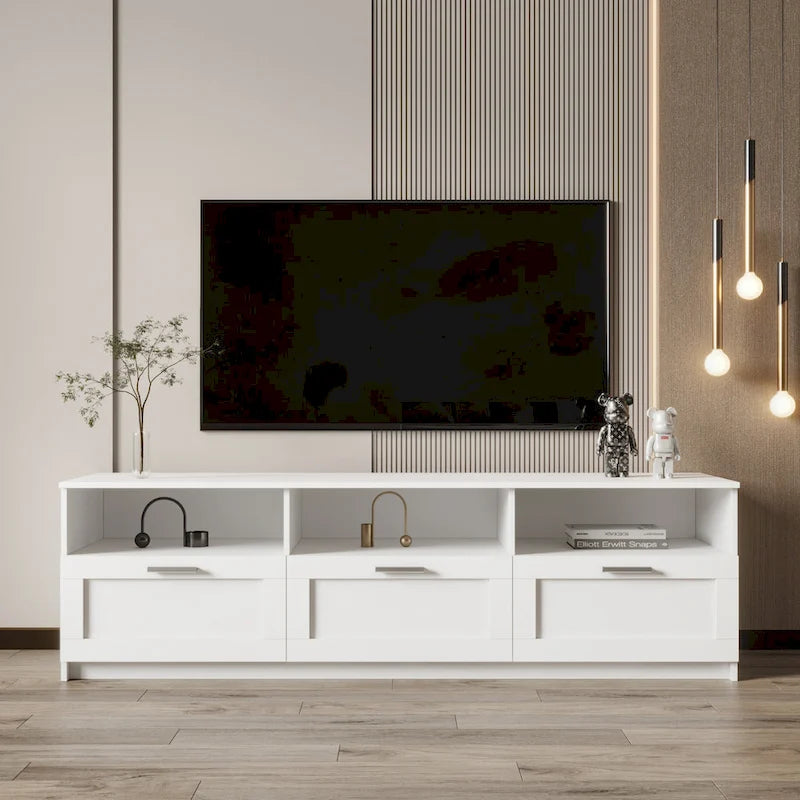 70.87 Inch TV Cabinet with 3 Storage Drawers for Living Room