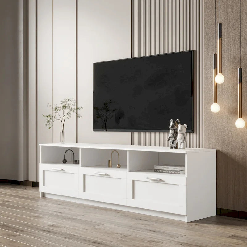 70.87 Inch TV Cabinet with 3 Storage Drawers for Living Room