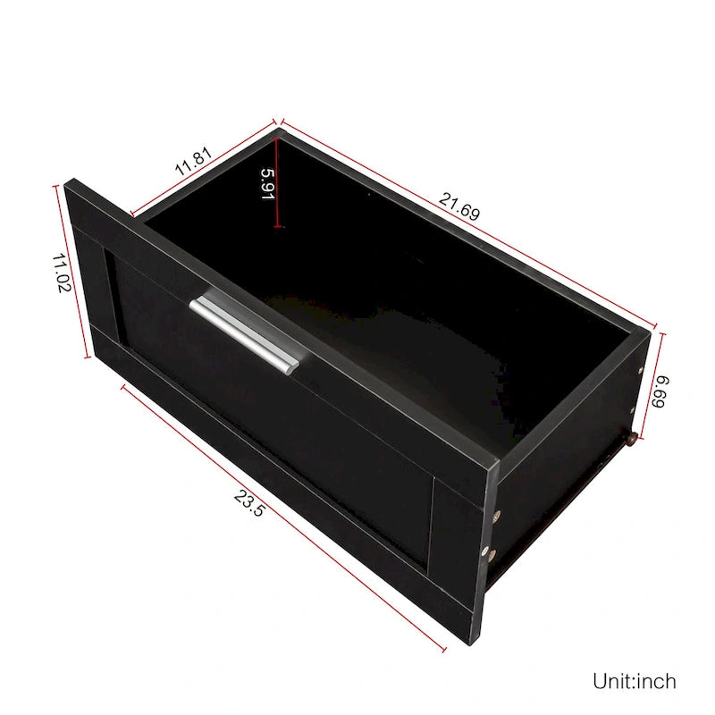 70.87 Inch TV Cabinet with 3 Storage Drawers for Living Room