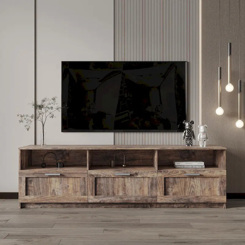 70.87 Inch TV Cabinet with 3 Storage Drawers for Living Room
