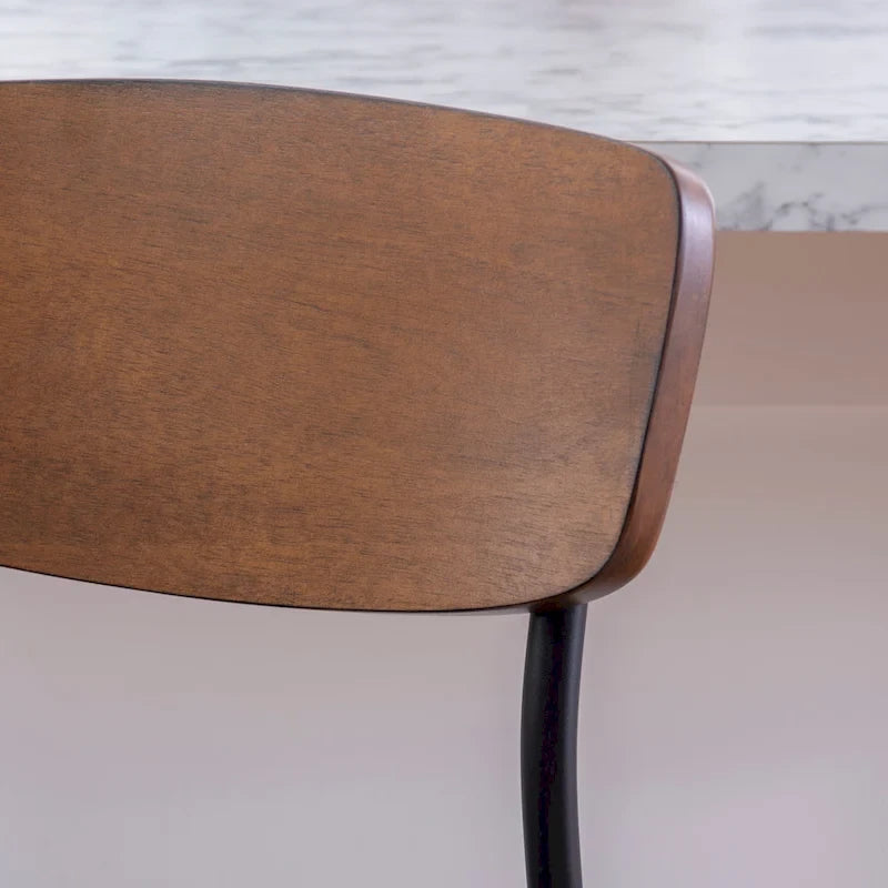 25 Inch Metal Faux Leather Counter Stool for Kitchen or Bar