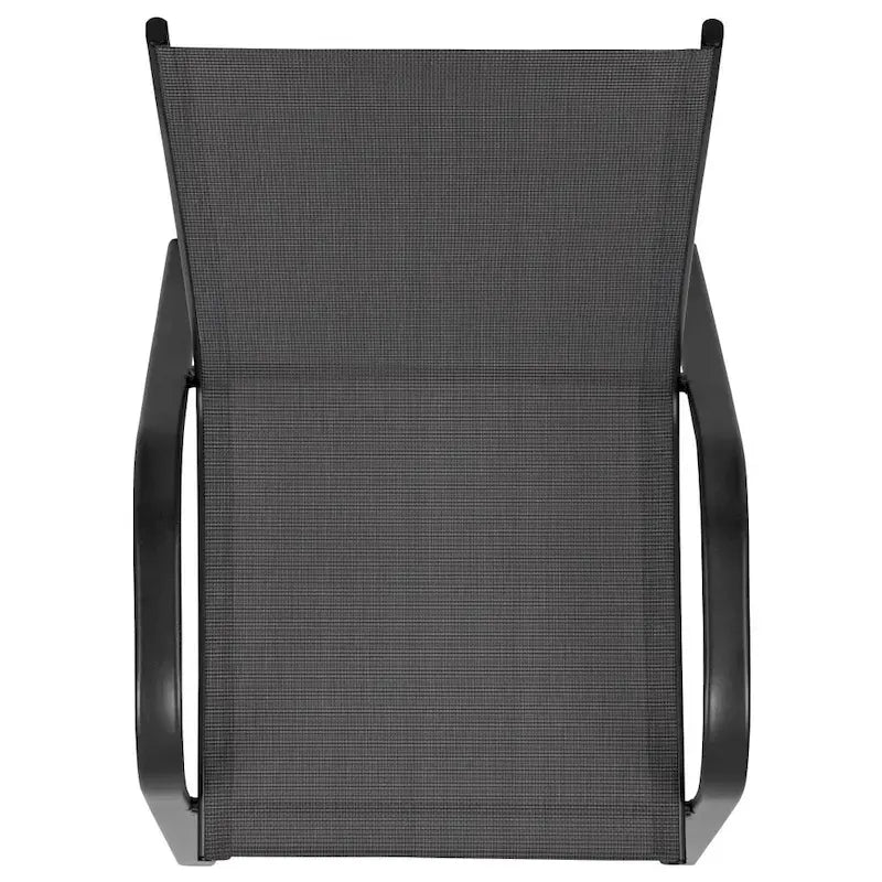 4-Pack Outdoor Patio Barstools with Armrests and Footrest