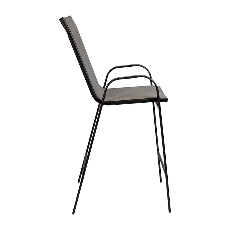 4-Pack Outdoor Patio Barstools with Armrests and Footrest